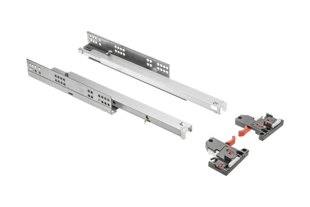 НАПРАВЛЯЮЩАЯ НИЖНЕГО МОНТАЖА MODERN SLIDE PRO PRO С ДОВОДЧИКОМ ПОЛНОЕ ВЫДВИЖЕНИЕ 300MM 30КГ, регулир