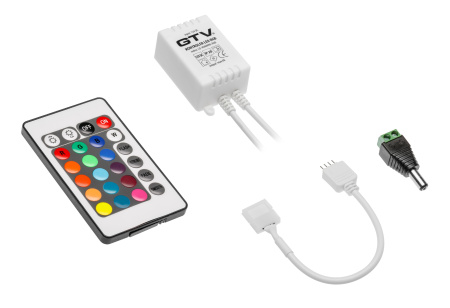 КОНТРОЛЛЕР И ПУЛЬТ ДЛЯ LED RGB, max 72W (12V)