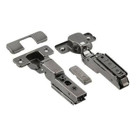 Петля SOLID PRO полунакладная самозакрывающаяся, регулировка в 3 плоскостях, прямая планка CLIPON