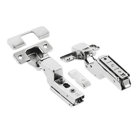 Петля SOLID PRO внутренняя самозакрывающаяся, регулировка в 3 плоскостях, прямая планка CLIPON