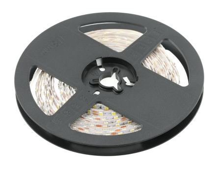 Светодиодная лента Flash 2835, 600 LED холодный белый, 60W без силикона 10mm, 5m, 12V (2 кабеля)