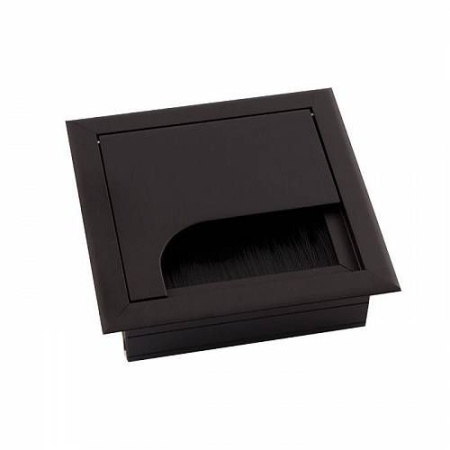 ПРОПУСК ДЛЯ КАБЕЛЯ МЕРИДА  80x80 ЧЁРНЫЙ
