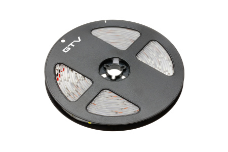 Светодиодная лента Flash 3014, 1200 LED теплый белый, 53W без силикона 10mm, катушка 5м, 12V (2 пров