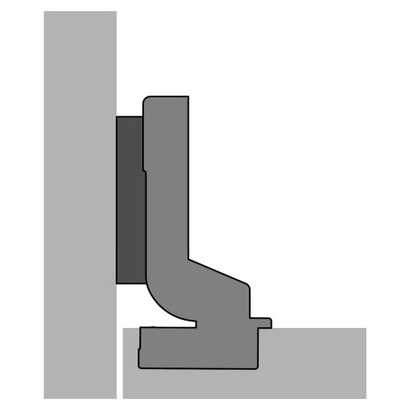 ПЕТЛЯ VEOSYS,УГОЛ 105ГР,ЧАШКА TH42D35,ВКЛАДНАЯ,B-6,5, НЕРЖАВЕЮЩАЯ СТАЛЬ