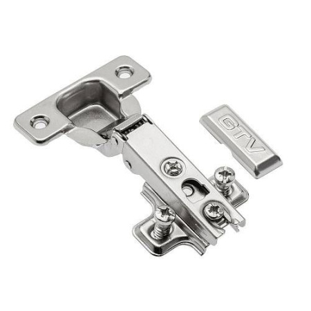 Петля накладная GTV ZP-POH045ZEO самооткрывающаяся с планкой H-0 с евро