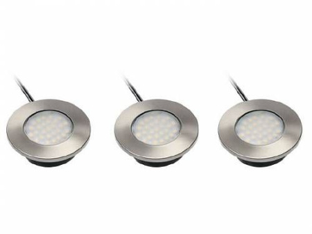 Комплект из 3-х точечных встраиваемых светодиодных светильников Barri PLUS 3*1,5W, 220V, холодный св