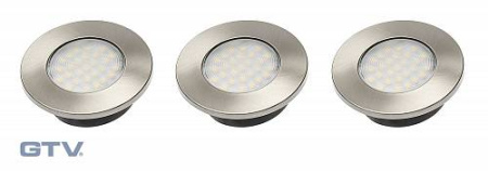 Комплект из 3-х точечных встраиваемых светодиодных светильников Barri PLUS 3*1,5W, 220V, теплый свет