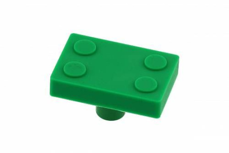 Ручка мебельная UM-BLOCK прямоугольник, зеленый