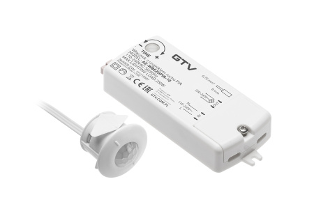 Бесконтактный включатель  PIR 230V, макс. 250 Вт, кабель 2 м, белый