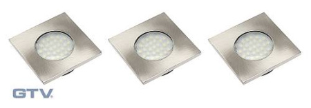 Комплект из 3-х точечных встраиваемых светодиодных светильников MARBELLA PLUS 3*1,5W, 220V, теплый с