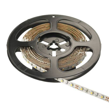Светодиодная лента 3528, 60 д/м, 4,8W, 12V, IP20, теплый белый, FLASH, 8мм, открытая
