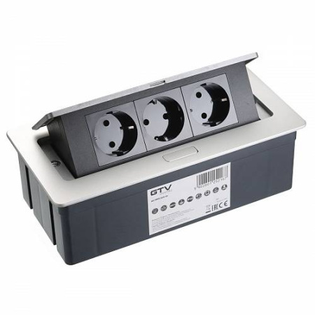 Удлинитель настольный SOFT 3 розетки AE-PBSC3GS-53 (Schucko), серый, с проводом 1,5 метра